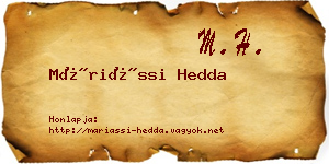Máriássi Hedda névjegykártya